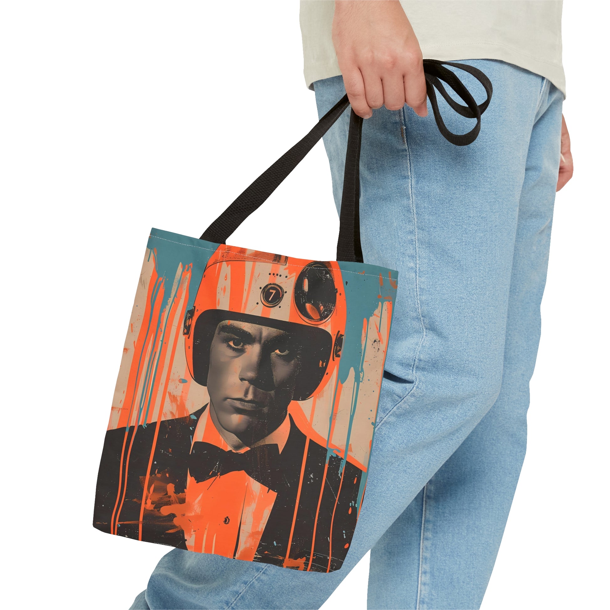 space art James Bond tote bag