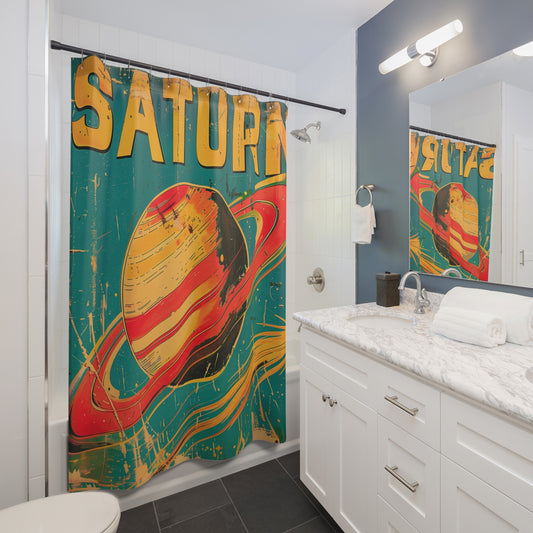 Planet Saturn Shower Curtain #10