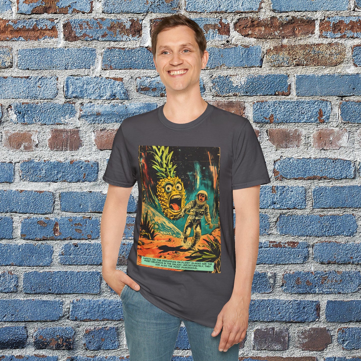 astro blasto comic space art t shirt