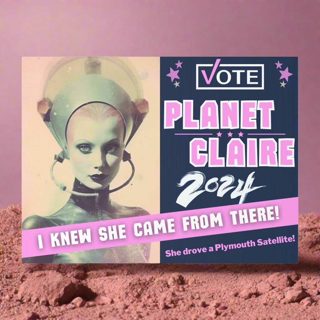 VOTE Planet Claire - Yard Sign!