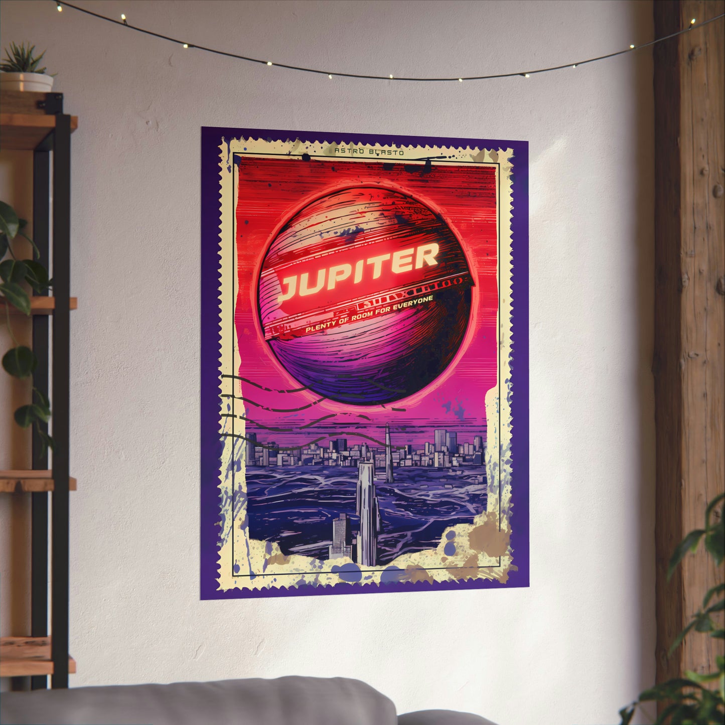 Postage Stamp Planet Poster - Jupiter