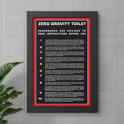 Zero Gravity Toilet - Black/Red