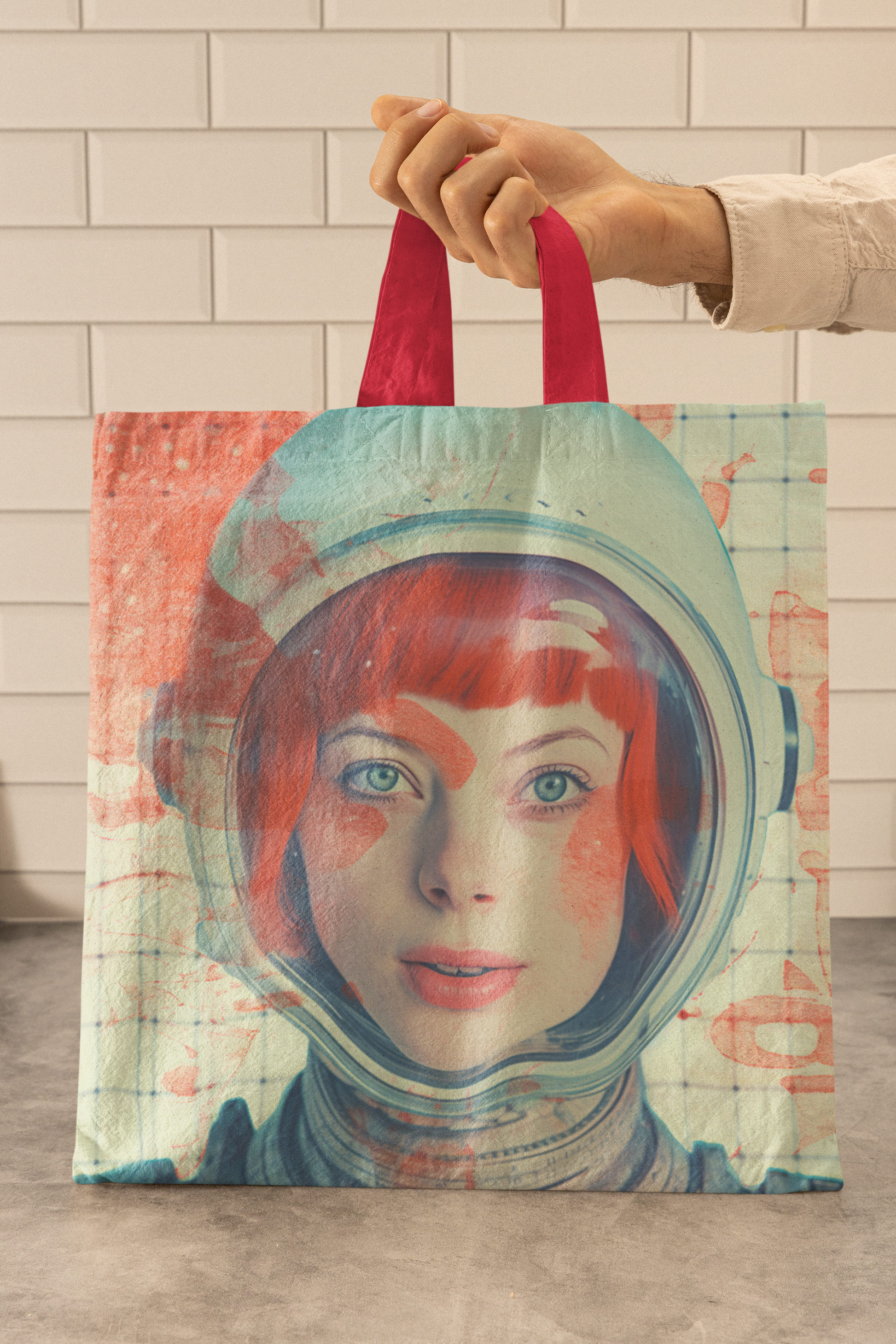 space art Emma Stone tote bag