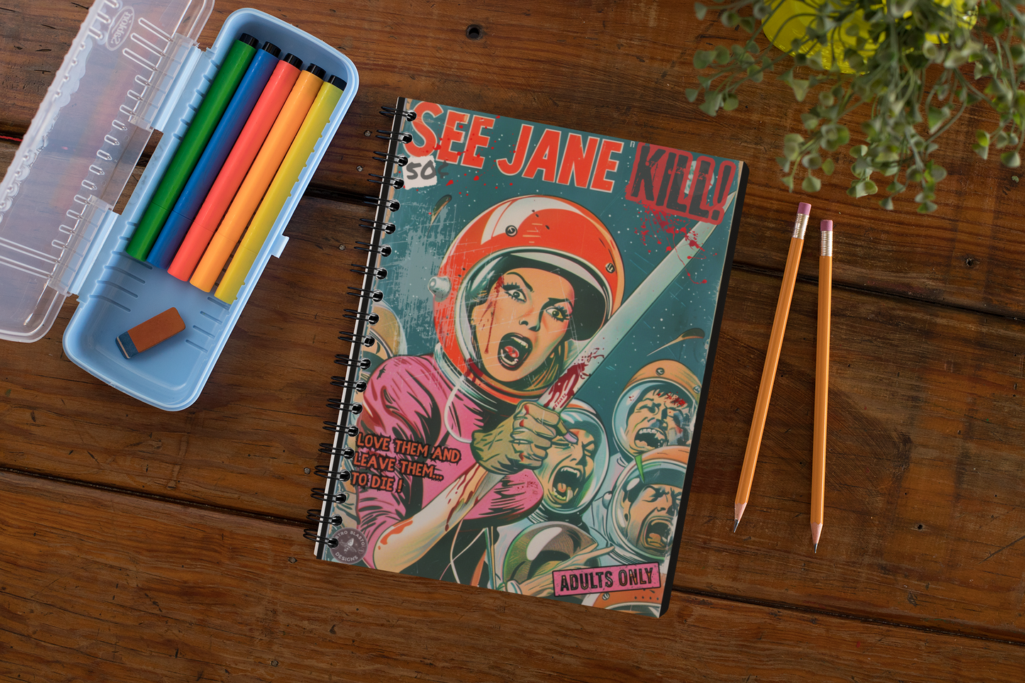 Pulp Cover Novel Notebook - "See Jane Kill"