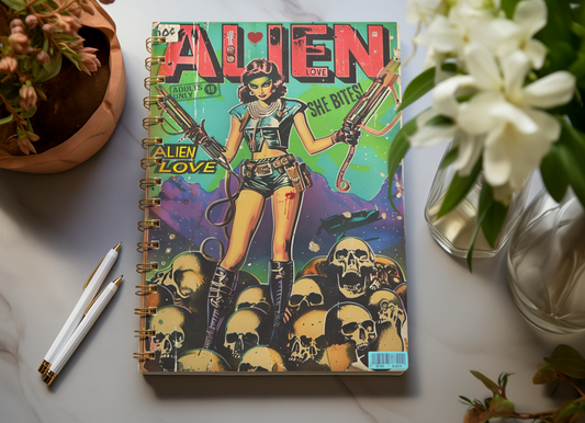 Pulp Cover Novel Notebook - "Alien Love"