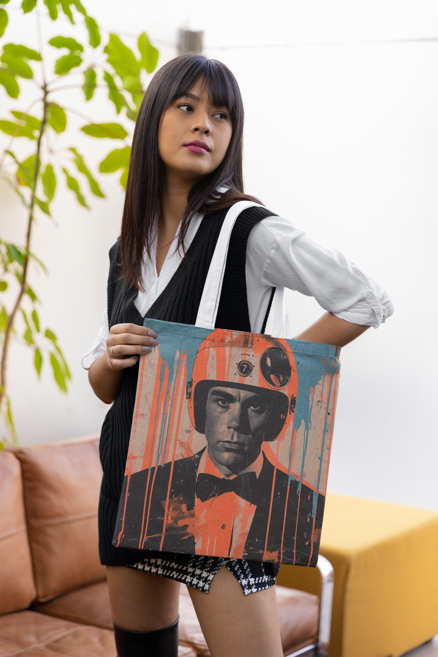 space art James Bond tote bag