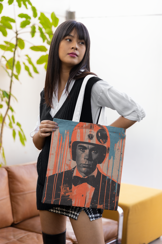 space art James Bond tote bag