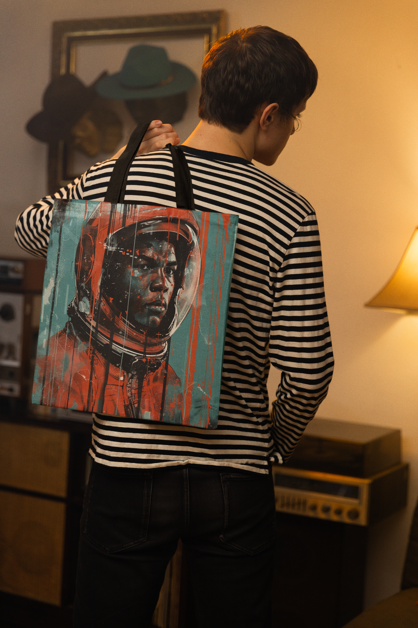 space art Muhammad Ali tote bag