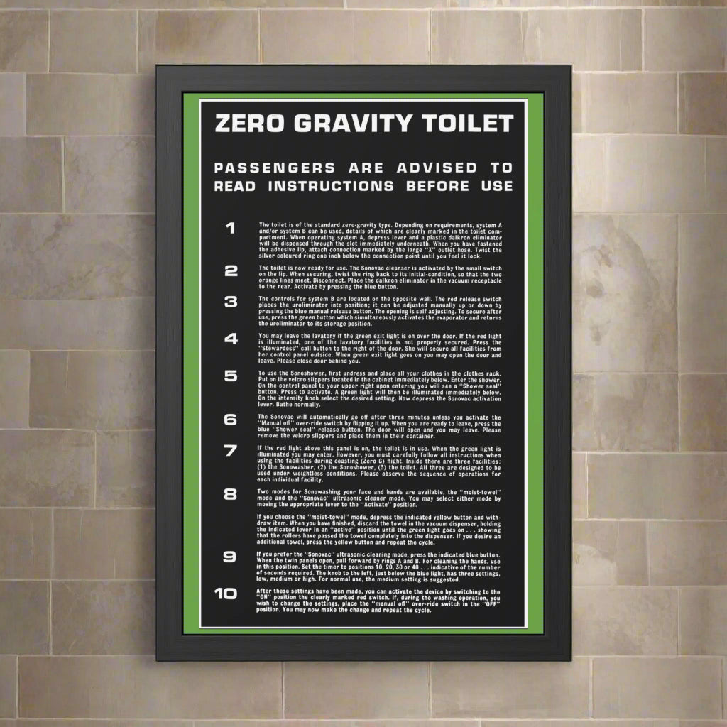 Zero Gravity Toilet - Black/Green