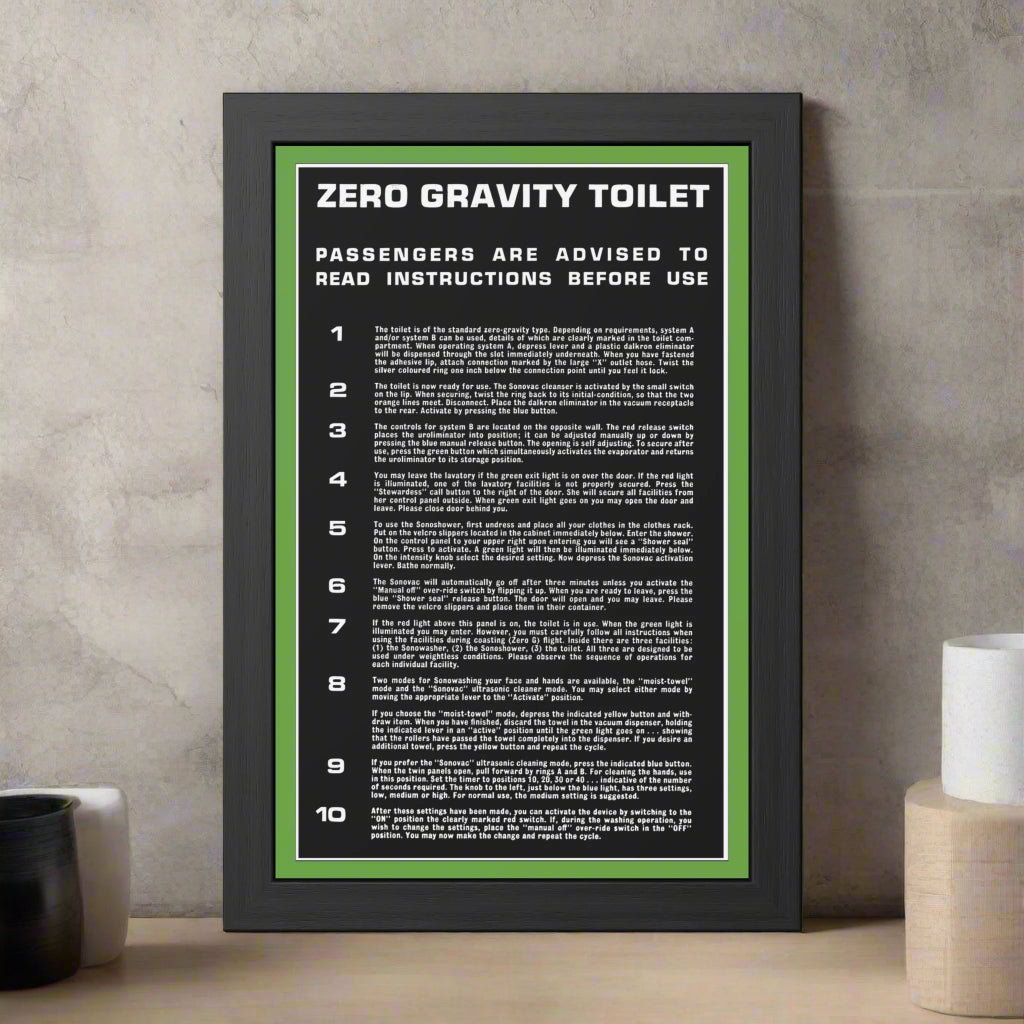 Zero Gravity Toilet - Black/Green
