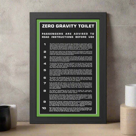 Zero Gravity Toilet - Black/Green